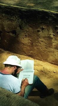Archaeologists look at sites not only in plan view but also in profile in order to interpret the passage of time at the site. In general, layers, features, and artifacts that are deeper in these vertical cross-sections are older than whatever is nearer the ground surface. It is essential that archaeologists obtain both views of a site, particularly if the site is a deeply buried stratified site. Proper interpretation and recording of the profile will assist archaeologists in placing layers, features, and artifacts in time. Click on the "Try It!" icon and see what can be learned from a site profile.