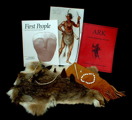 The Virginia Indian Archaeological Resource Kit (ARK). The ARK contains books, drawings, videos, replicas, and a computer game that give students a variety of ways to explore archaeology and the Indians of Virginia. The kit circulates on temporary loan at no cost. Museums, teachers, and educational organizations may make a reservation to borrow the kit by contacting Keith Egloff at 804.367.2323 ext. 131 (phone) or 804.367.2392 (fax); or contact the nearest Department of Historic Resources (DHR) regional office.