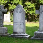 Rare prior to the Civil War. Associated with the Christian and Eastern Orthodox faiths, represents salvation through belief in the Christian God, can also indicate cultural associations (Celtic Cross, Greek Cross, Orthodox Cross, etc.)