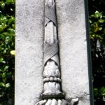 INVERTED TORCH: The “flame of life” snuffed out.