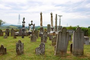 View of cemetery