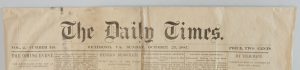 Masthead, The Daily Times October 23, 1887 (DHR)