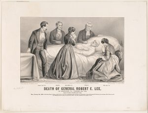 Death of General Robert E. Lee: At Lexington, Va., October 12th, 1870, aged, 62 years, 8 months and 6 days from Currier &Ives, 1870, image courtesy of Library of Congress