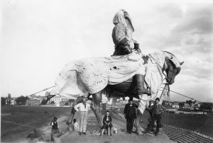 Four Black male laborers who helped hoist the Lee statue before its May 1890 unveiling. Image courtesy of Robert A. Lancaster, Jr. Collection, The Valentine