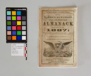 The Warrock-Richardson Maryland, Virginia, North Carolina Almanack from the Lee cornerstone box. Image courtesy of DHR