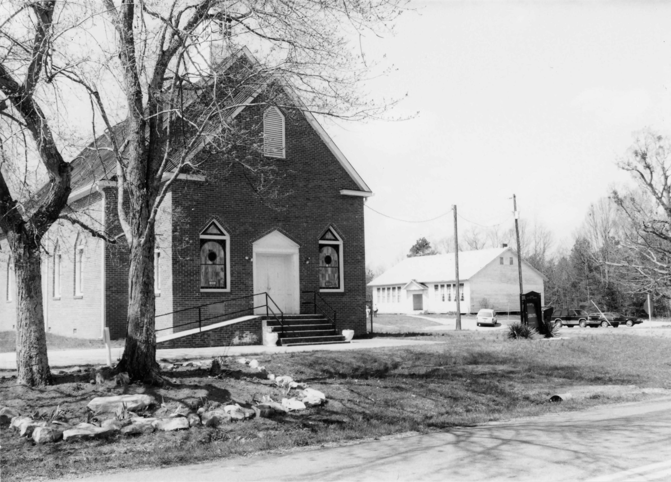 Salem Baptist Church and Salem School. Photo credit: Alison Stone Blanton, 1998