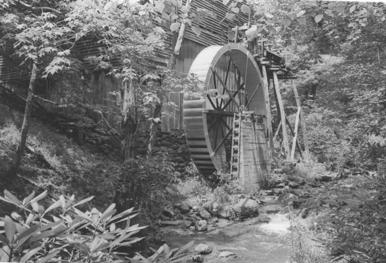 Brookside Mill Water Wheel. Photo credit: Terry Curtler/DHR 1968