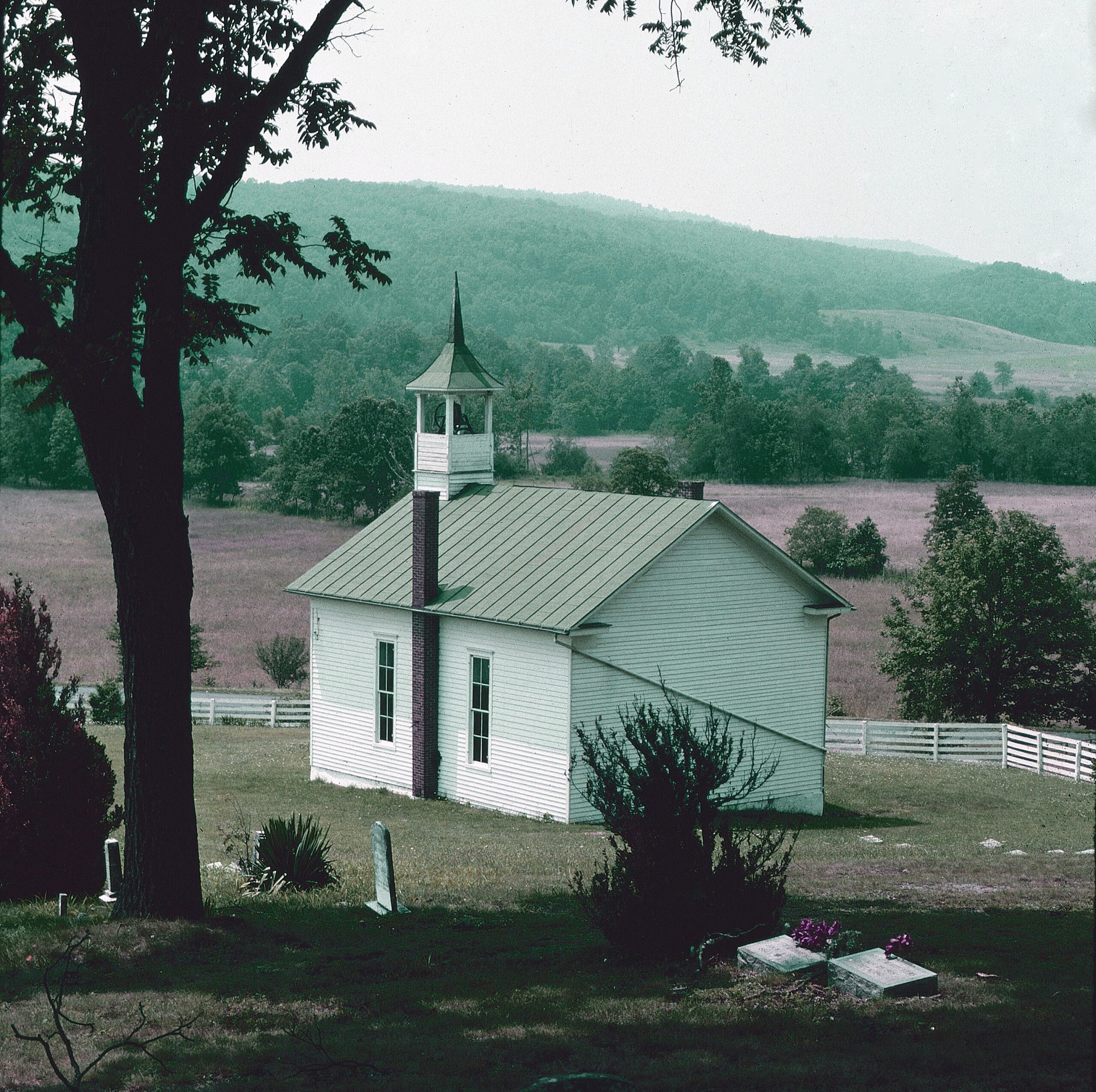 Clover Creek Presbyterian Church. Photo credit: DHR, 1990