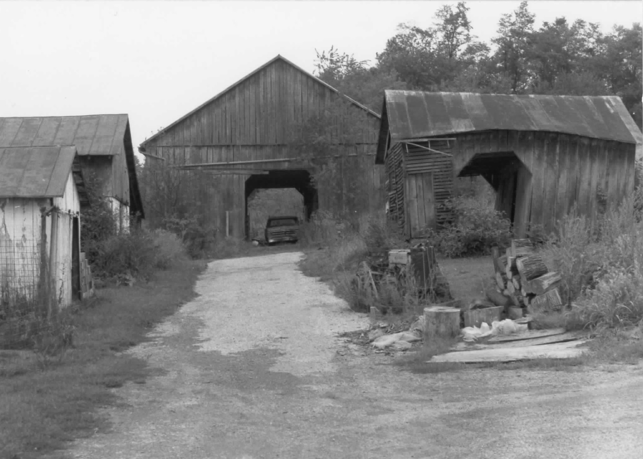 Barn and Outbuildings. Photo credit: Gibson Worsham, 1986
