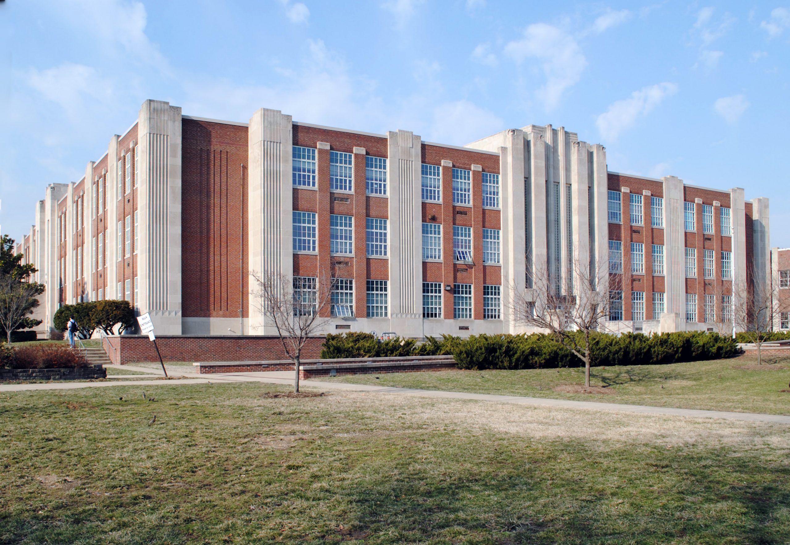 100-0160_GWHighSchool_2019-ca_exterior_south_elev_view_north-scaled
