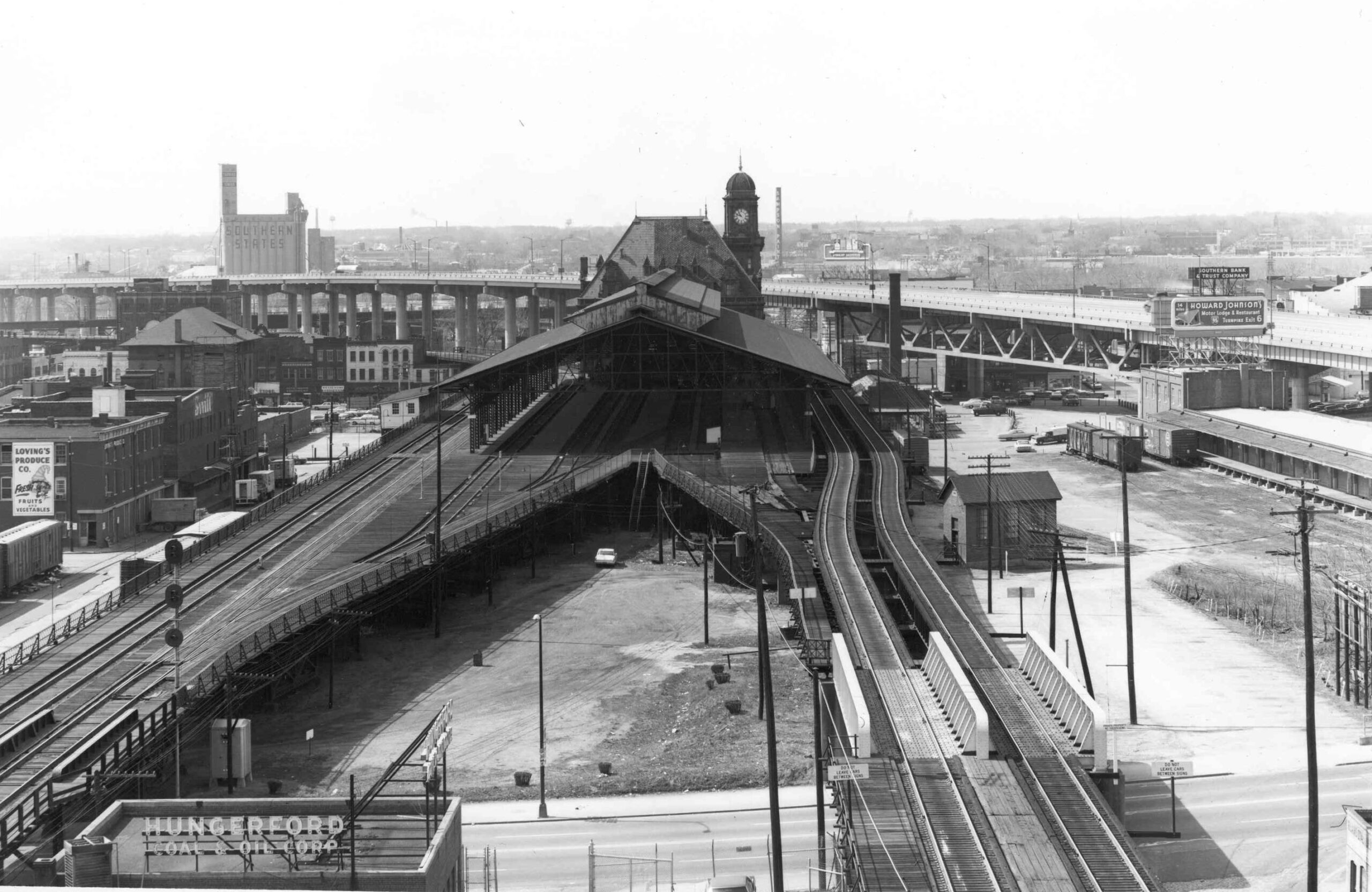 Trainshed, General View North. Photo credit: DHR, 1972