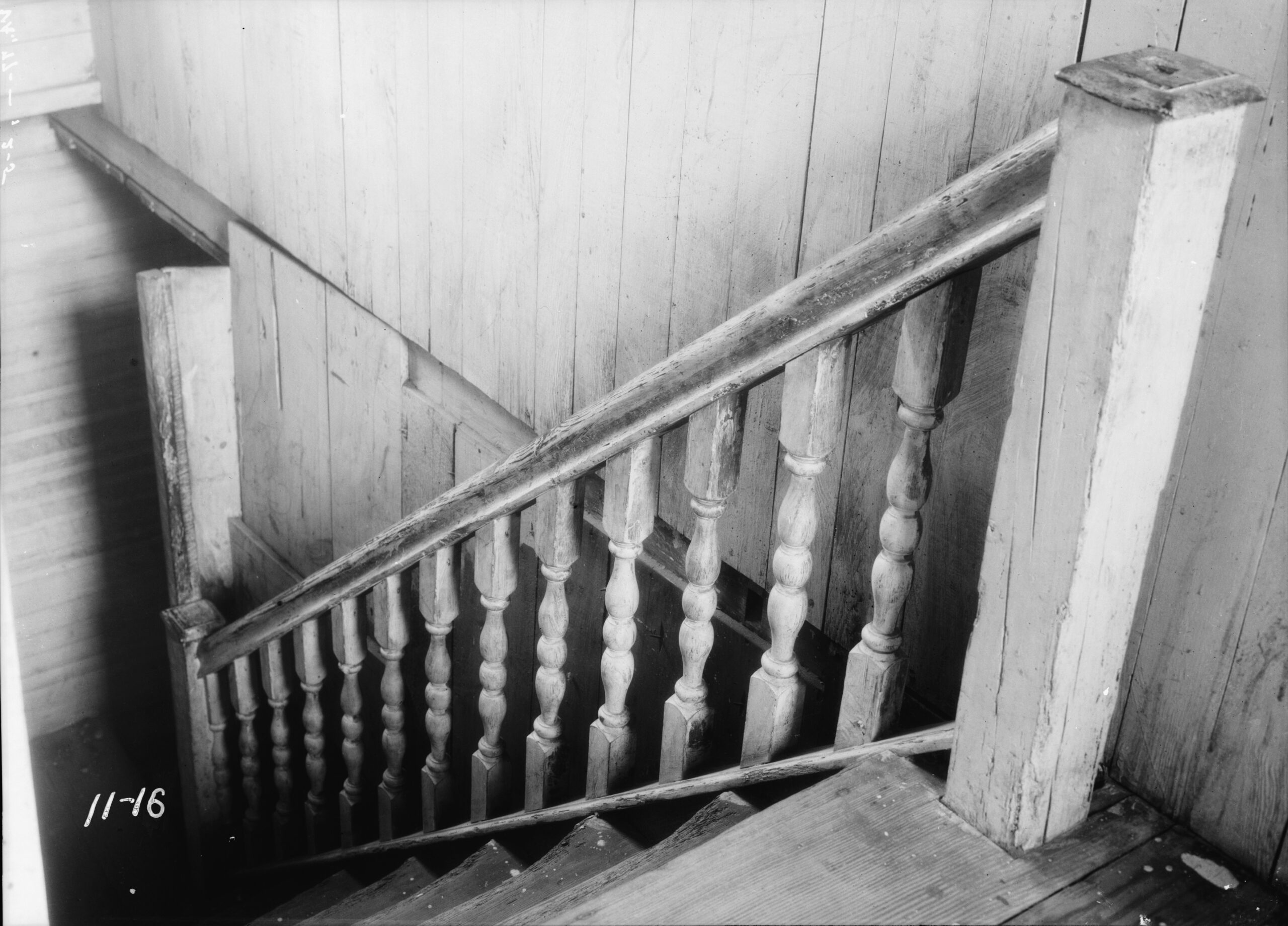 Interior Stairs. Photo credit: HABS/Library of Congress, ca 1936