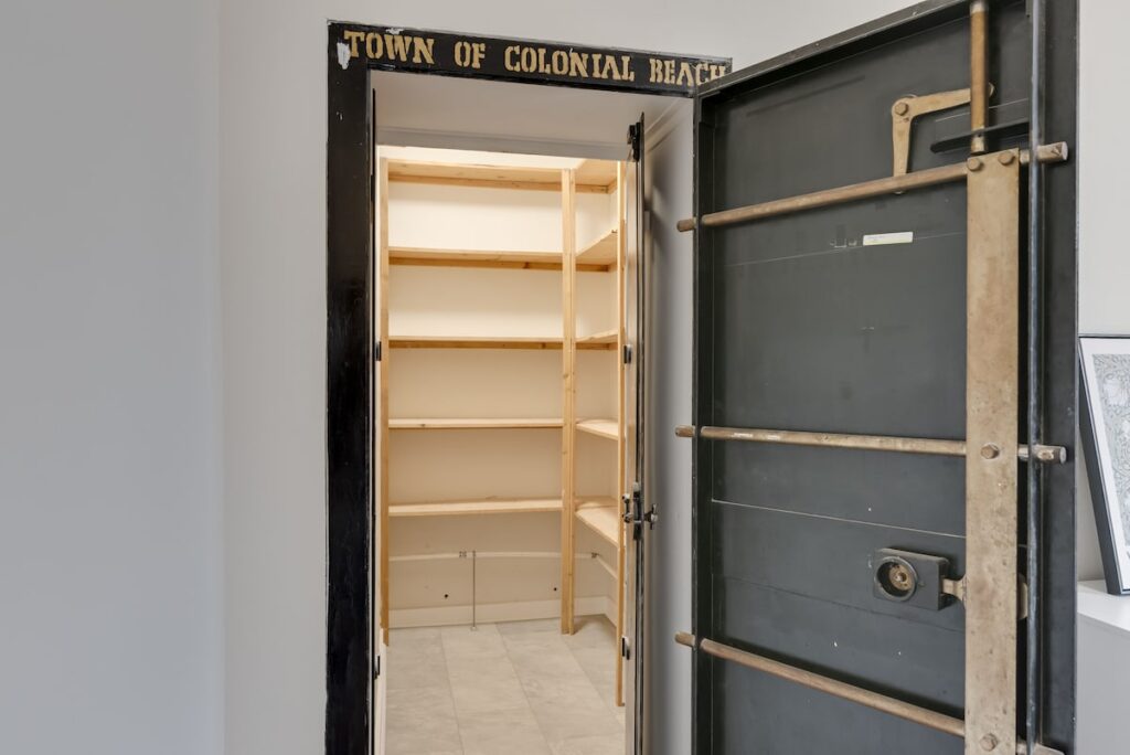 Historic vault at 16 N. Irving preserved for use as a bedroom closet