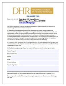 Freedom of Information Act (FOIA) Request Form - DHR
