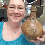 Kate Ridgway with a Bartmann jug