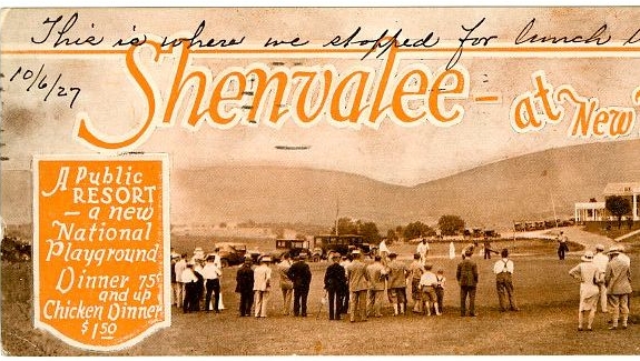 A 1927 postcard showing the Shenvalee Golf Course