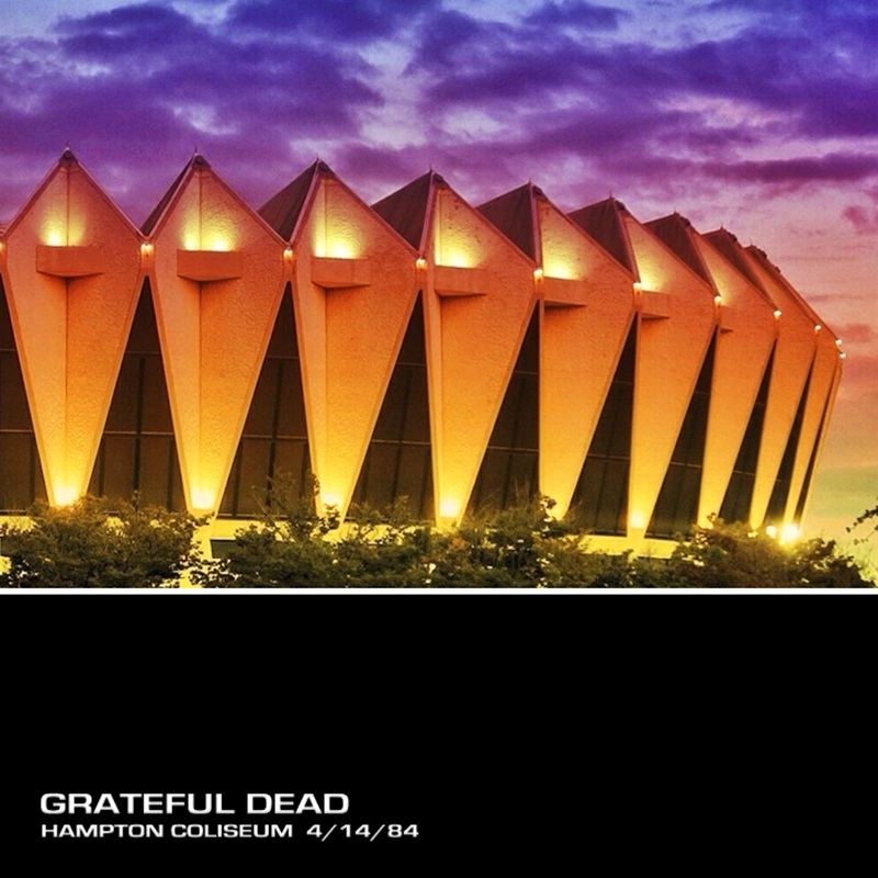 The faux cover for a recording taken from the soundboard at a 1984 Grateful Dead performance at Hampton Coliseum.