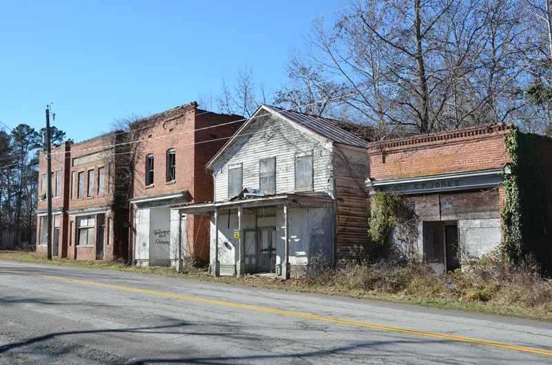 Surviving commercial buildings in the former downtown Union Level