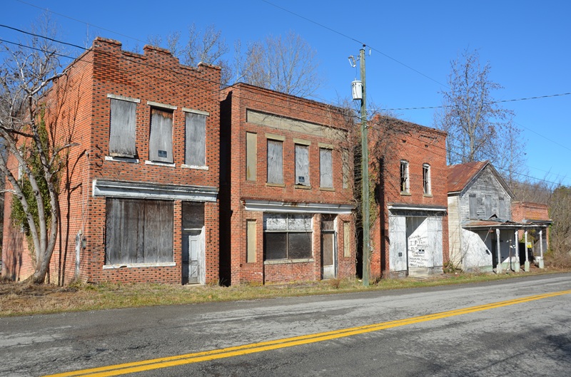 Surviving commercial buildings in the former downtown Union Level