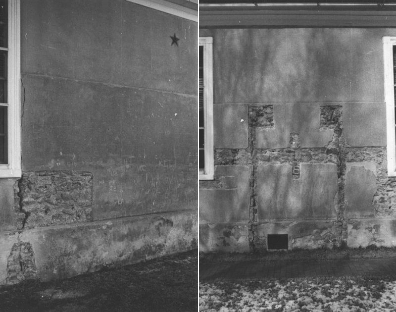 Grace Church's marl walls 1970s