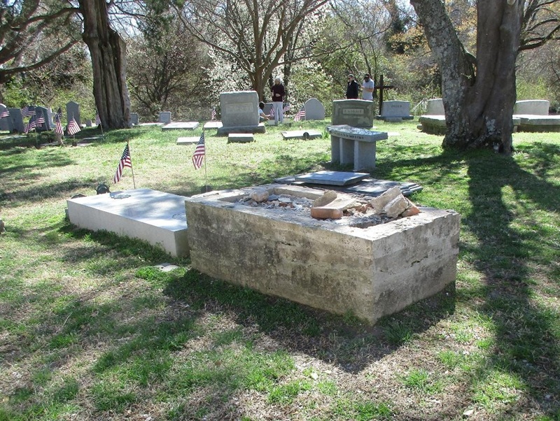 The William Nelson tomb prior to its recent restoration 2026