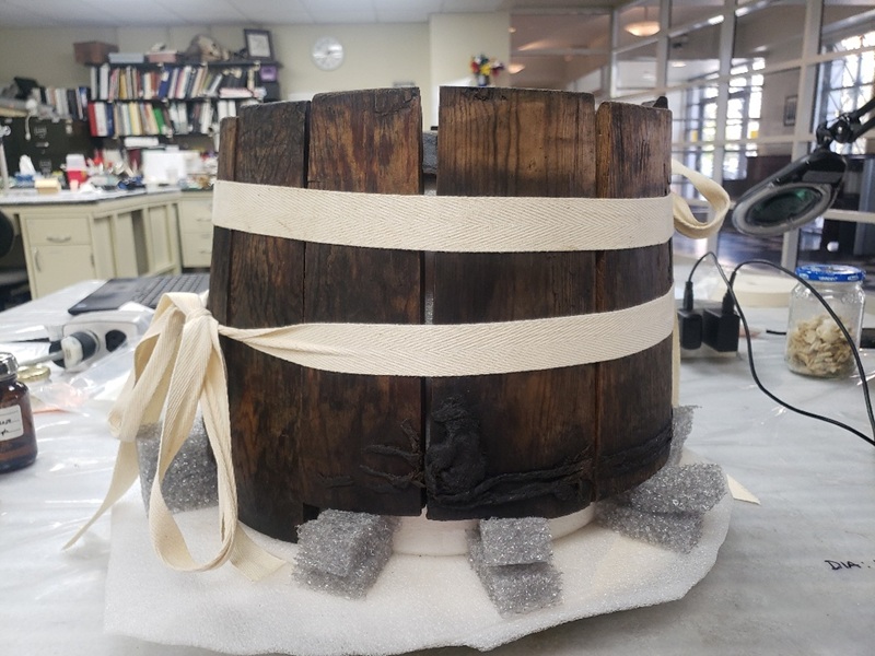 A bucket recovered from the ship "Betsy".