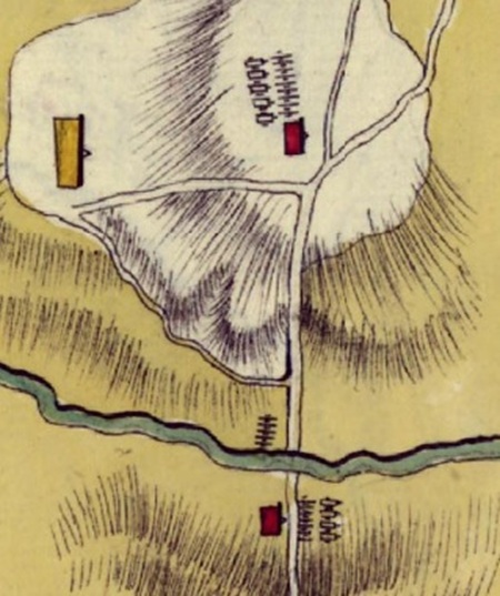 French engineer's camp map from revolutionary war