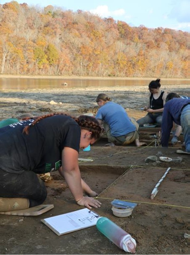 Excavations on the banks of the Roanoke River in Pittsylvania County.